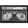 Image 1 : 1899 $1 Black Eagle Silver Certificate PMG Gem Uncirculated 65EPQ