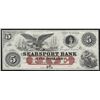 Image 1 : 1800's $5 The Searsport Bank Maine Obsolete Bank Note