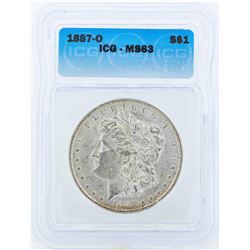 1887-O $1 Morgan Silver Dollar Coin ICG MS63