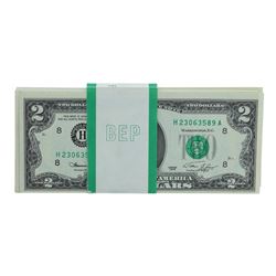 Pack of (81) 1976 $2 Federal Reserve Notes Uncirculated St. Louis