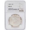 Image 1 : 1885 $1 Morgan Silver Dollar Coin NGC MS63