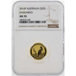 2016P Australia $25 Kangaroo Gold Coin NGC MS70
