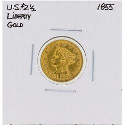 1855 $2 1/2 Liberty Head Quarter Eagle Gold Coin