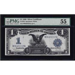 1899 $1 Black Eagle Silver Certificate Note PMG About Uncirculated 55