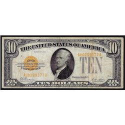 1928 $10 Gold Certificate Note