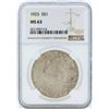 Image 1 : 1923 $1 Peace Silver Dollar Coin NGC MS63