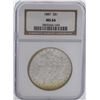 Image 1 : 1887 $1 Morgan Silver Dollar Coin NGC MS64