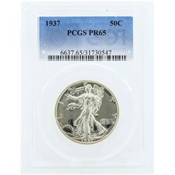 1937 Walking Liberty Proof Half Dollar Coin PCGS PR65