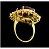 Image 3 : 14KT Yellow Gold 15.78ctw Ruby and Diamond Ring