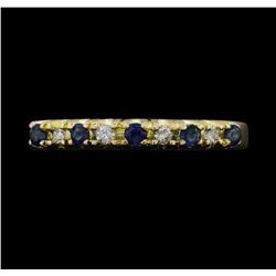 14KT Yellow Gold Ladies 0.25ctw Sapphire and Diamond Ring