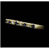 Image 2 : 14KT Yellow Gold Ladies 0.25ctw Sapphire and Diamond Ring