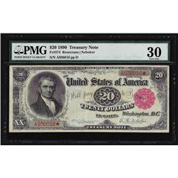 1890 $20 Treasury Note PMG Very Fine 30