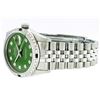 Image 4 : Rolex Mens Stainless Steel Emerald and Diamond Datejust Wristwatch