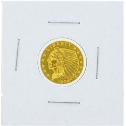 1908 $2 1/2 Indian Head Quarter Eagle Gold Coin