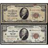 Image 1 : Lot of (2) 1929 Federal Reserve Bank National Currency Notes