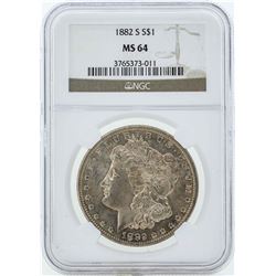 1882-S $1 Morgan Silver Dollar Coin NGC MS64