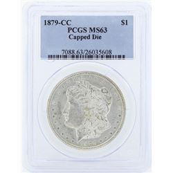 1879-CC $1 Morgan Silver Dollar Coin PCGS MS63 Capped Die