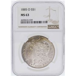 1885-O $1 Morgan Silver Dollar Coin NGC MS63