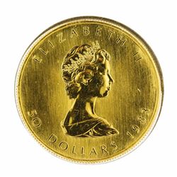 1983 $50 Canada Maple Leaf 1 oz. Gold Coin