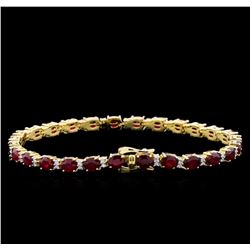 14KT Yellow Gold 11.35ctw Ruby and Diamond Ring