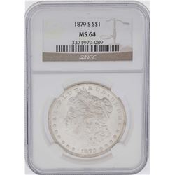 1879-S $1 Morgan Silver Dollar Coin NGC MS64