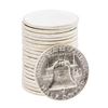 Image 2 : Roll of (20) 1963 Brilliant Uncirculated Franklin Half Dollar Coins