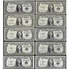 Image 1 : Lot of (10) 1957 $1 Silver Certificate STAR Notes