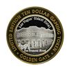 Image 1 : .999 Silver Golden Gate Las Vegas, NV $10 Limited Edition Casino Gaming Token