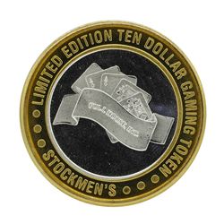 .999 Silver Stockmens Elko, Nevada $10 Limited Edition Casino Gaming Token