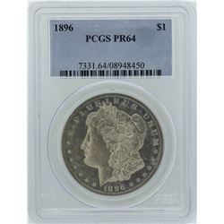 1896 $1 Morgan Silver Dollar Proof Coin PCGS PR64