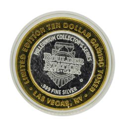 .999 Silver Boulder Station Hotel Casino Las Vegas, NV $10 Limited Edition Token