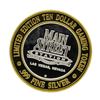 Image 2 : .999 Silver Main Street Station Las Vegas, NV $10 Limited Edition Casino Gaming