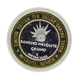 .999 Silver Rancho Mesquite Casino Mesquite, Nevada $10 Limited Edition Gaming T