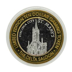 .999 Silver The Delta Saloon Virginia City, NV $10 Limited Edition Casino Gaming