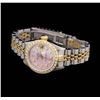 Image 4 : Ladies Two Tone Rolex Datejust Watch with Diamond Dial & Bezel