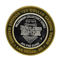 .999 Silver Boulder Station Hotel Casino Las Vegas, NV $10 Limited Edition Token