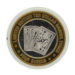 .999 Silver Four Queens Hotel & Casino Las Vegas $10 Limited Edition Gaming Toke