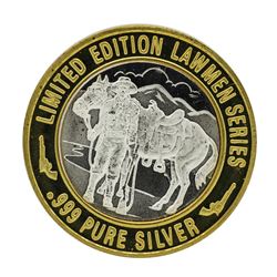 .999 Silver Limted Edition Lawmen Series $10 Limited Edition Casino Gaming Token