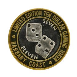 .999 Silver Barbary Coast Las Vegas, Nevada $10 Casino Gaming Token Limited Edit