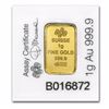 Image 2 : 1 gram .9999 Finee Gold Bar PAMP Suisse Multigram+25 (In Assay) Certified