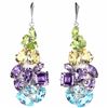 Image 1 : Natural Multi Gemstone 93 Carats & 61 MM Long  EarRing