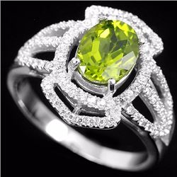 Natural Green Peridot Ring