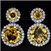 Image 1 : Natural Yellow Citrine 12 MM Earrings