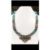 Image 1 : Tibet Hand Made Turquoise & Coral Necklace