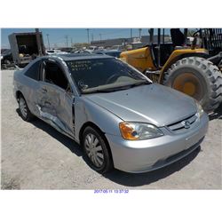 2001 - HONDA CIVIC // EXPORT ONLY // SALVAGE