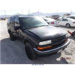 2000 - CHEVROLET BLAZER // SALVAGE TITLE