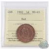 Image 1 : 1-cent 1902 ICCS Certified MS-65 Red
