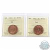 Image 1 : 1-cent 1911 & 1912 ICCS Certified MS-64 Red. 2pcs