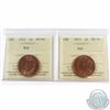 Image 1 : 1-cent 1911 & 1913 ICCS Certified MS-64 Red. 2pcs