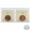 Image 1 : 1-cent 1918 & 1919 ICCS Certified MS-64 Red. 2pcs